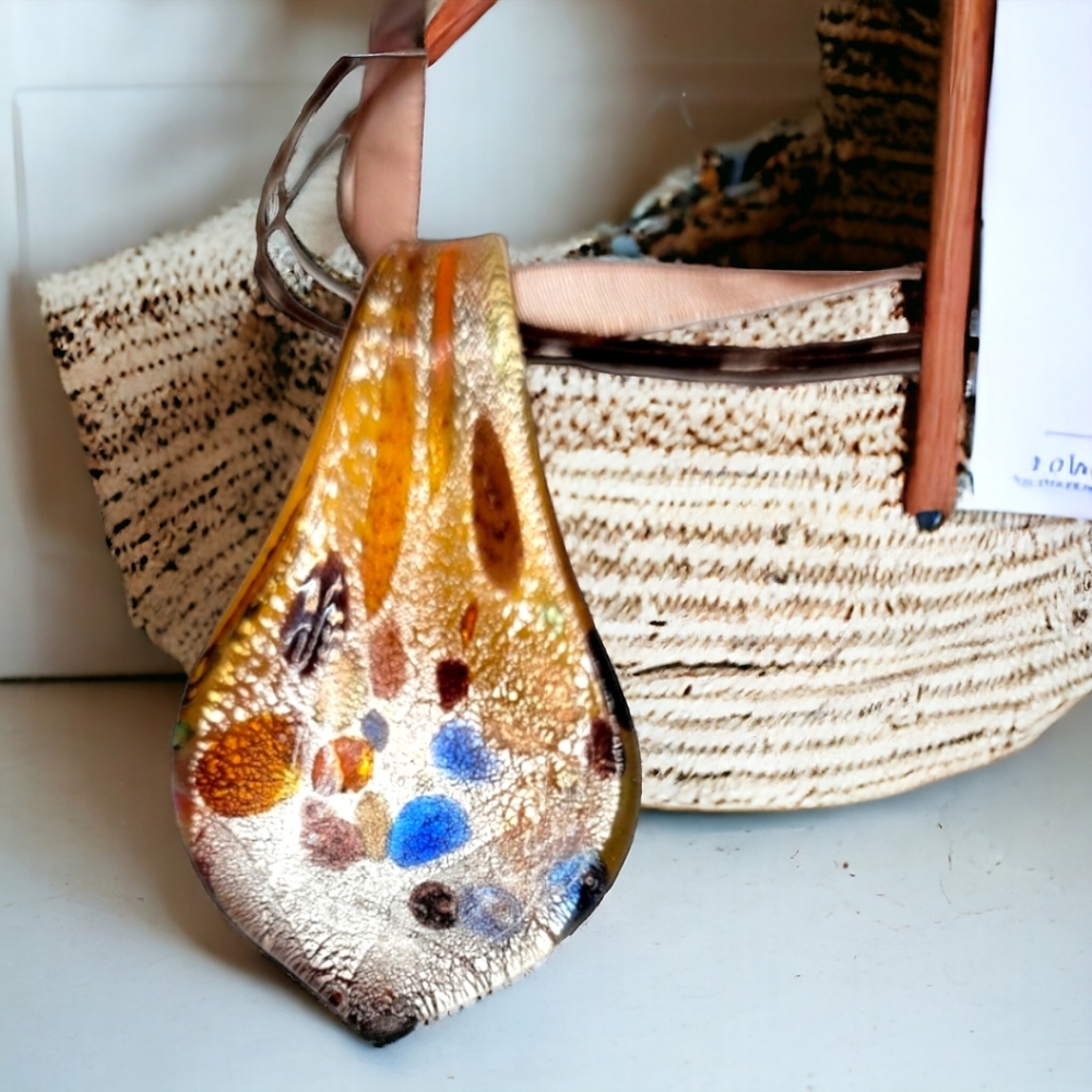 Bohemian glass Hippie necklace